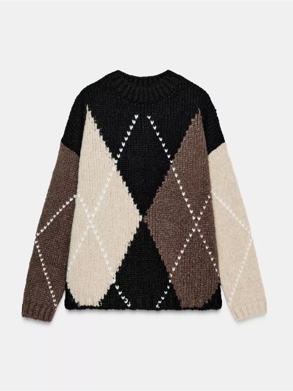 Zara Argyle Knit Sweater